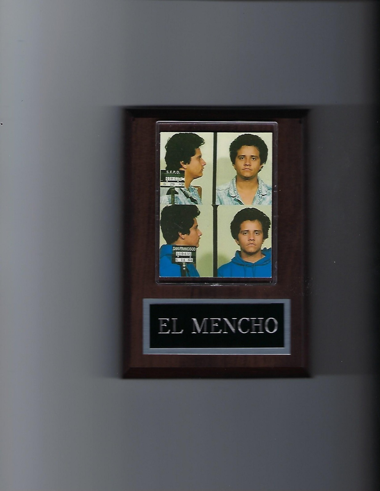 EL MENCHO MUG SHOT PLAQUE MEXICO ORGANIZED CRIME DRUG CARTEL