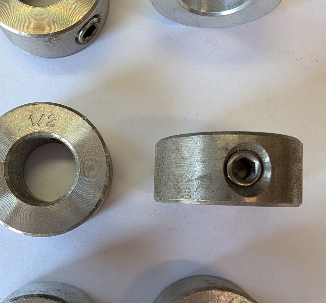 A Lot of 40- 1/2-inch Shaft Collars, Set Screw, New in Open Box