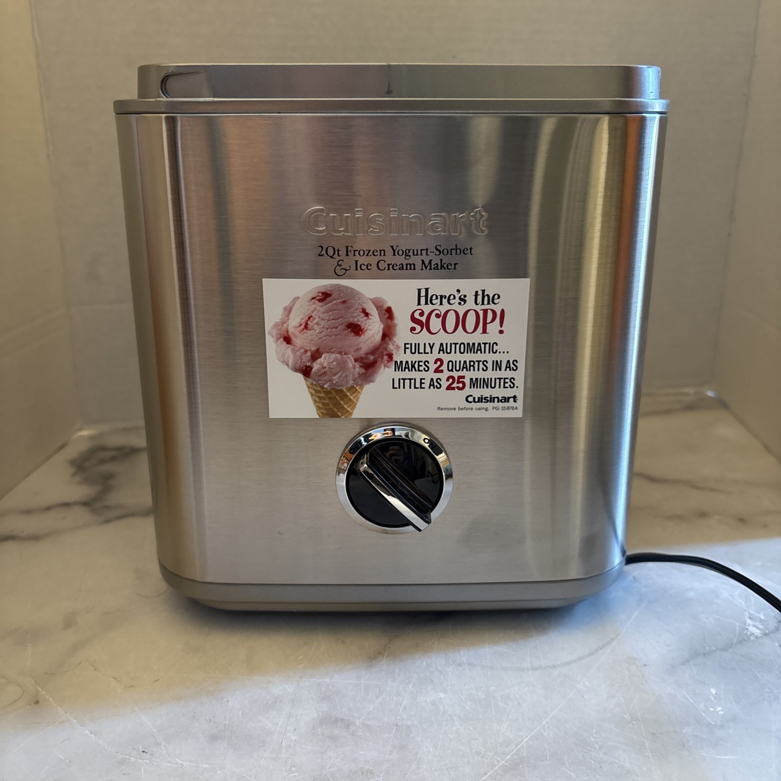 Cuisinart 2 Quart Frozen Yogurt Sorbet Ice Cream Maker ICE-30BC Motor Base Only