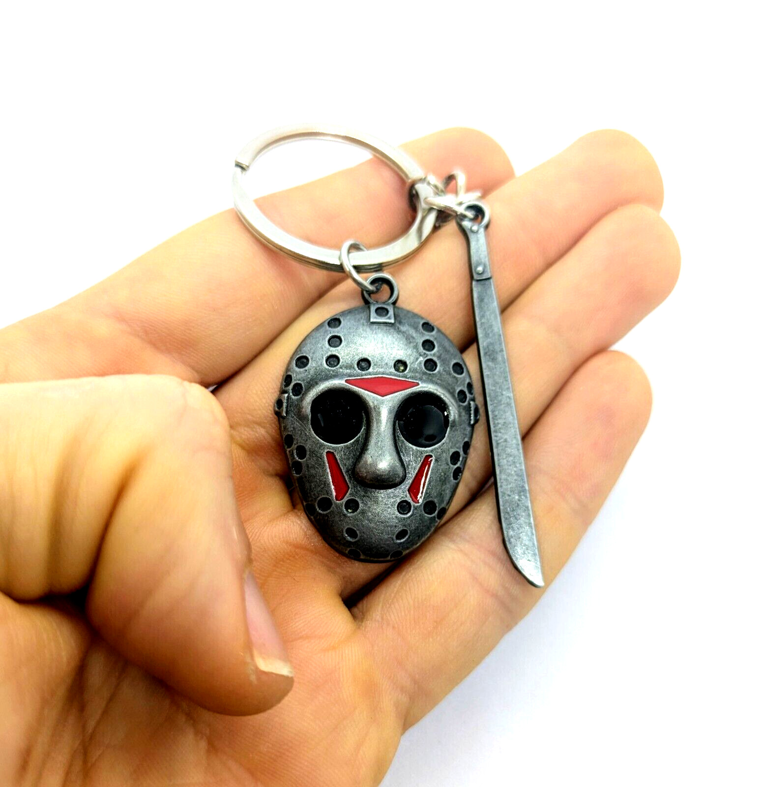 JASON VOORHEES KEYCHAIN Friday the 13th Halloween Movie Key Chain/Keyring Gift