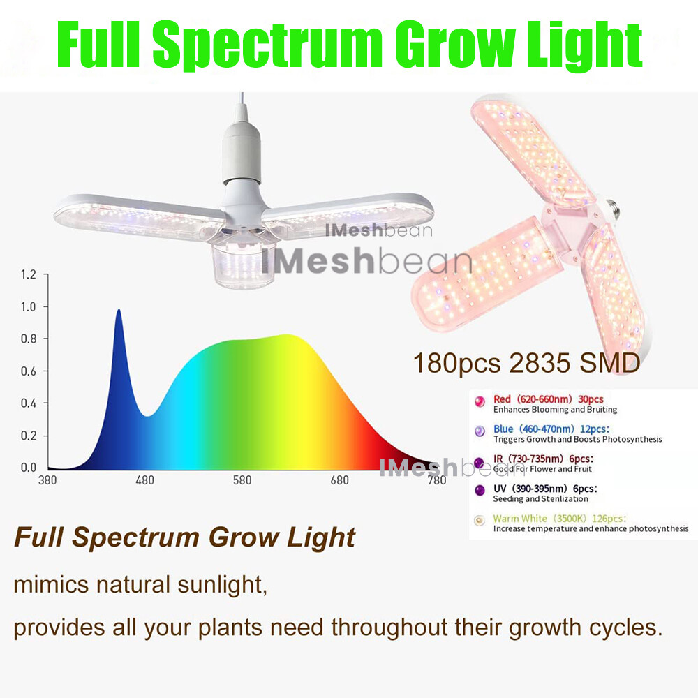 Complete Grow Tent Kit w/LED Full Spectrum Grow Light+Air Filter Kit+Duct Fan