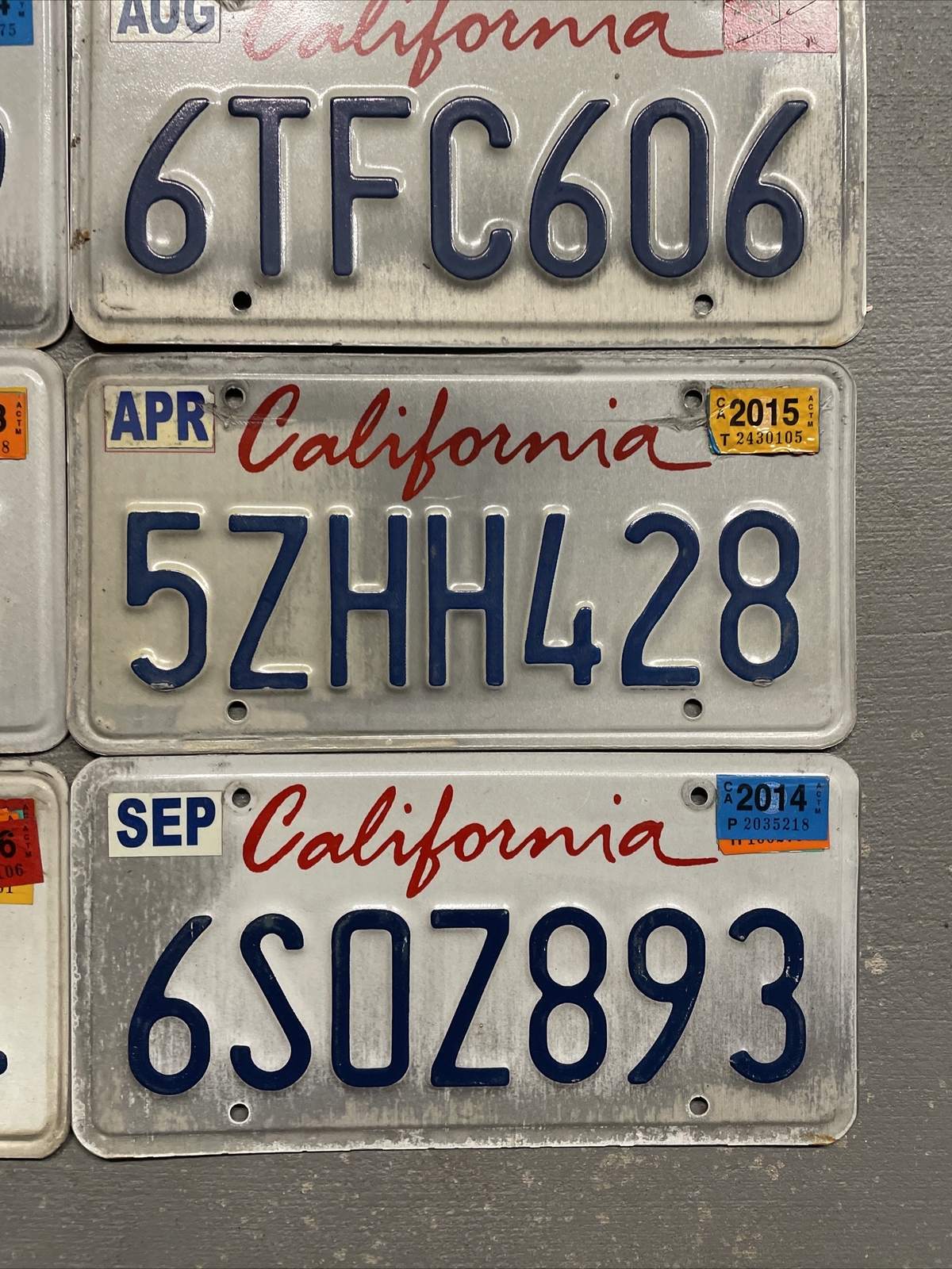 ONE CALIFORNIA LICENSE PLATE LIPSTICK💄 STYLE RANDOM LETTERS/NUMBERS CRAFT GRADE