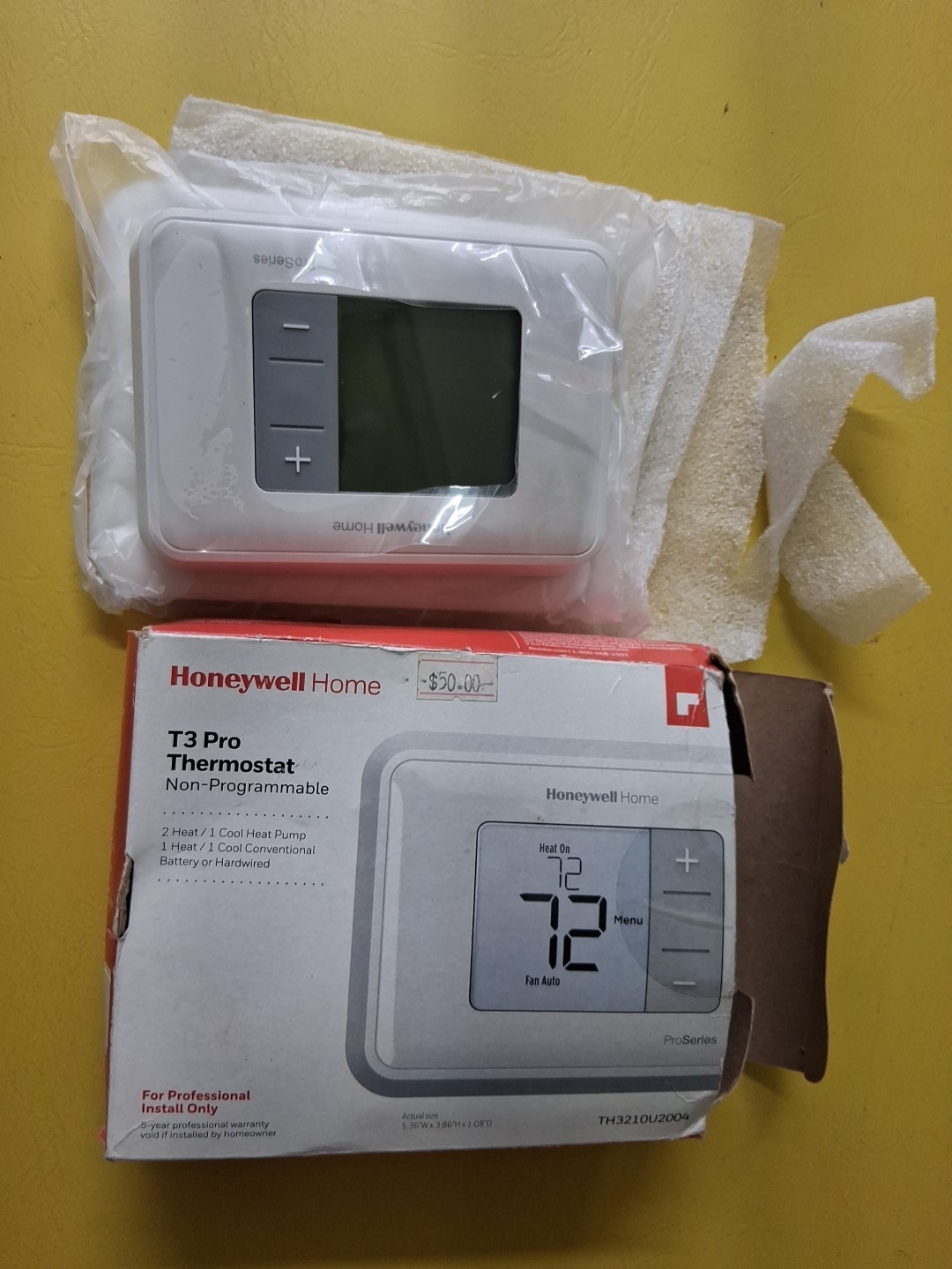 Honeywell Home-Resideo T3 Pro Thermostat 2H/1C Heat Pump and 1H/1C Conventional