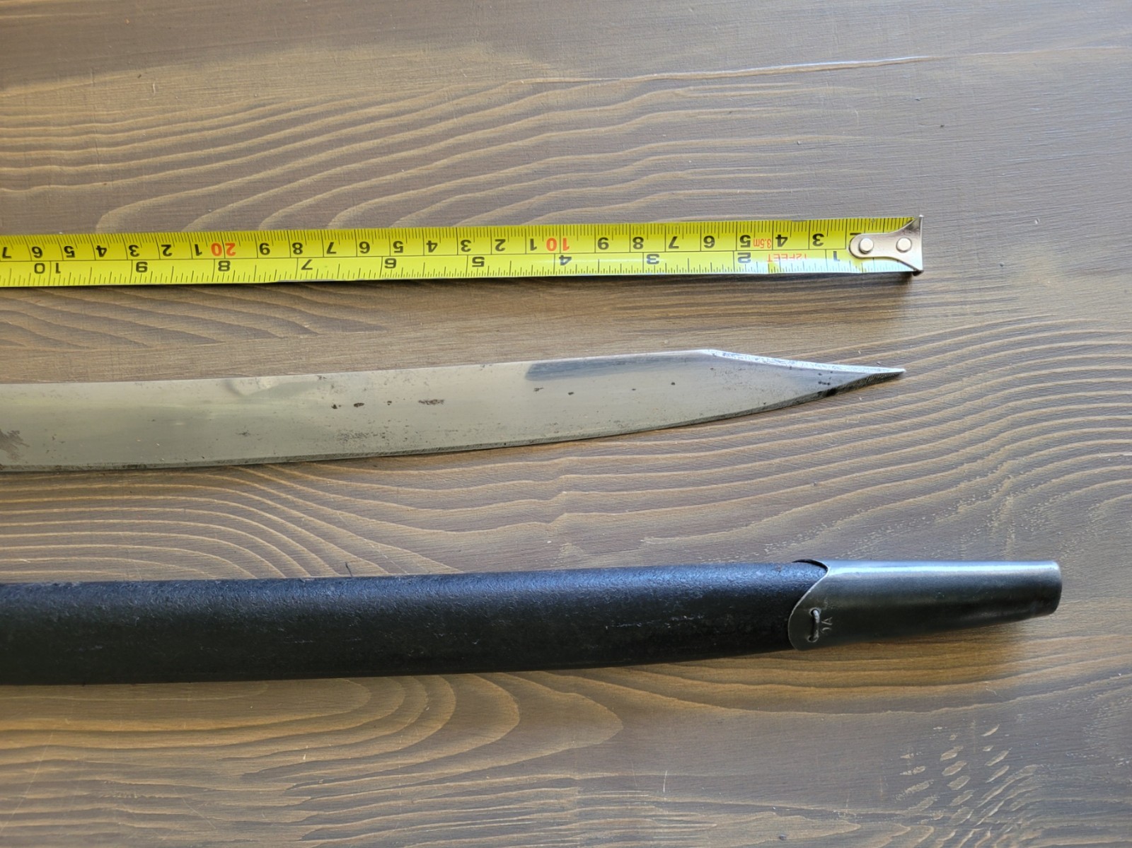 Custom Made Civil War Style Short Sword with Sheath, Used