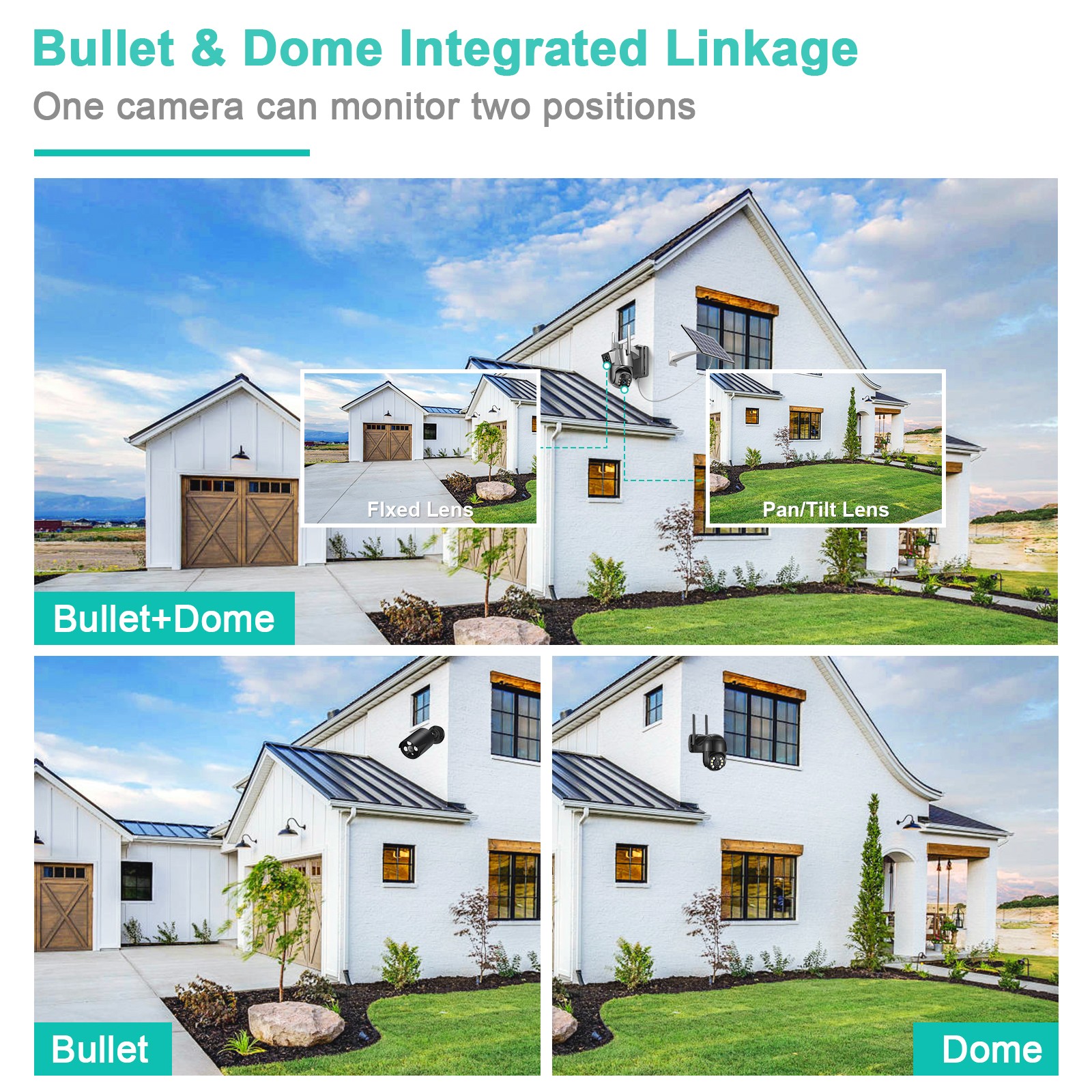 5G 8MP Wireless Solar Powered Camera Outdoor WiFi 4K PTZ Home Security Camera