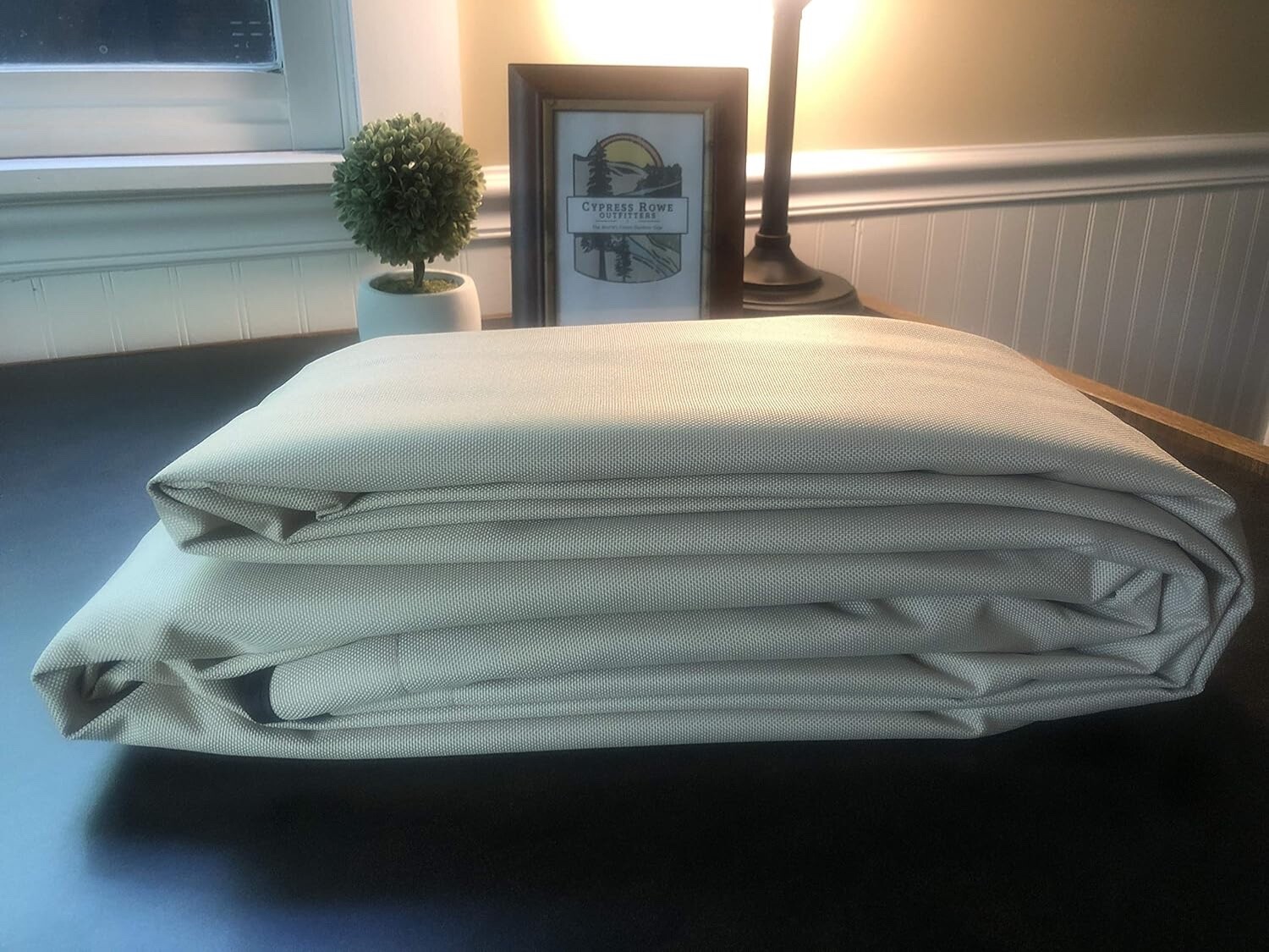 CRO Replacement Bimini Top Canvas+Boot for Sun Tracker Bass Buggy Beige 9'x8.5'