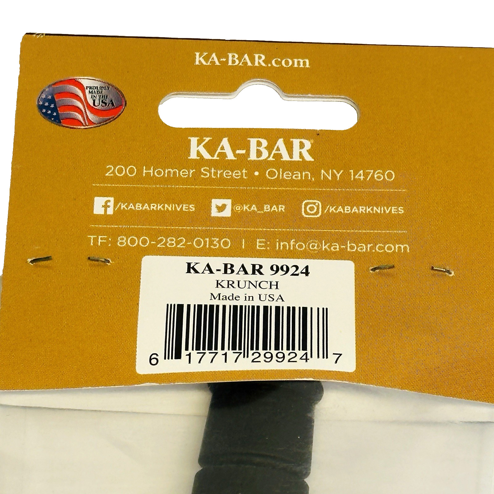 KA-BAR SET OF 2 Krunch Spoon-Straw Black Polymer Creamid 9924 USA