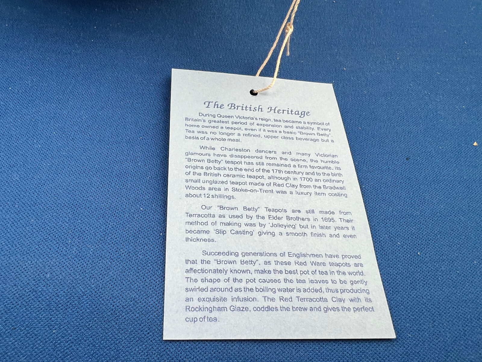 GENUINECOBALT BETTY, Red Clay, Rockingham Glaze, 6 Cup Tea Pot, MADE IN ENGLAND