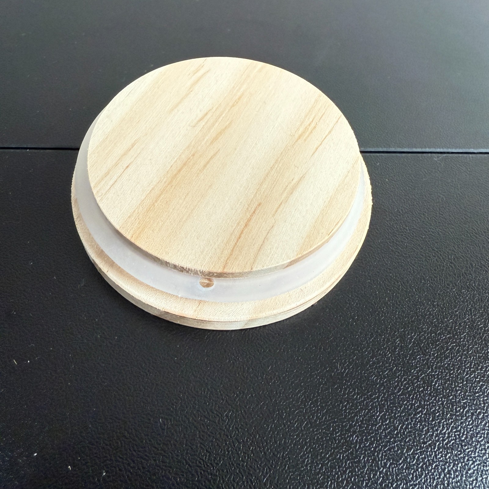 Frosted Clear Glass Candle Container With Wooden Lid Capacity 7 Oz Lot Of 12