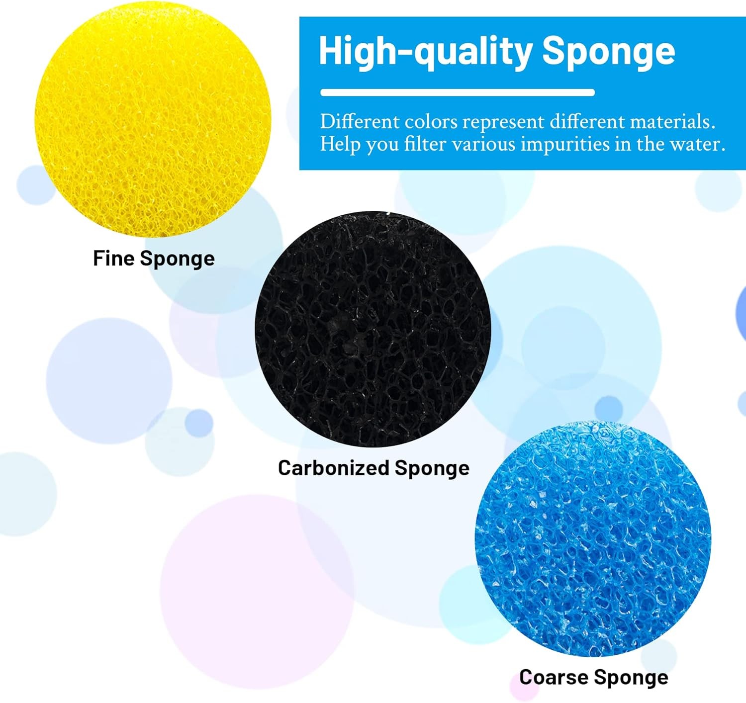 8 Pack Replacement Filter Sponges Compatible with Kulife Aquarium Filters, 2...