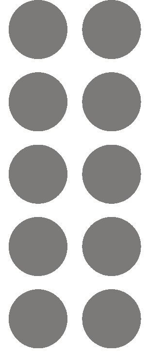1-1/2" Dk Gray Grey Round Color Coded Inventory Label Dots Stickers MADE IN USA