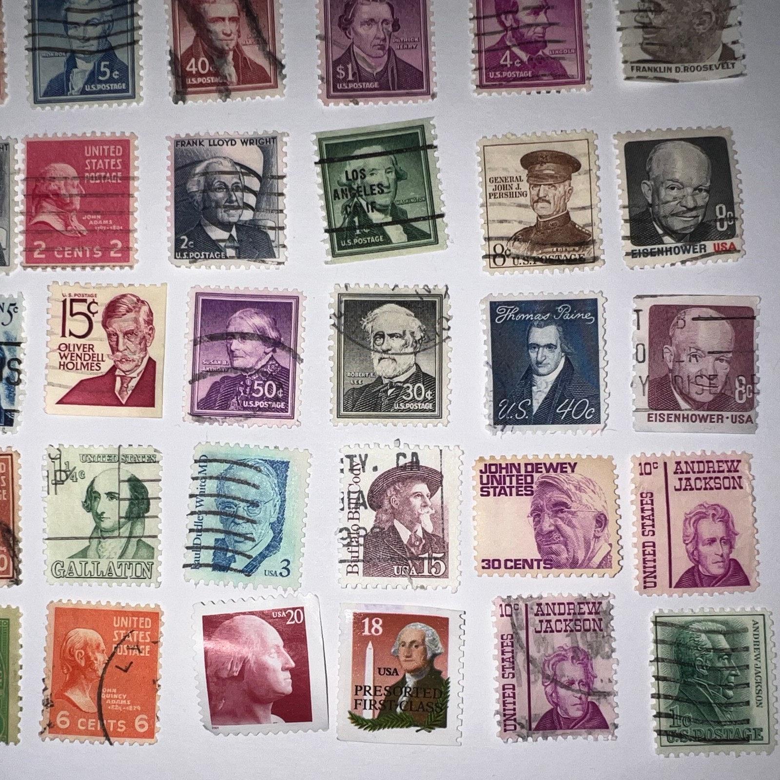 35 Different Vintage US Stamps People Presidents No Duplicates Lot