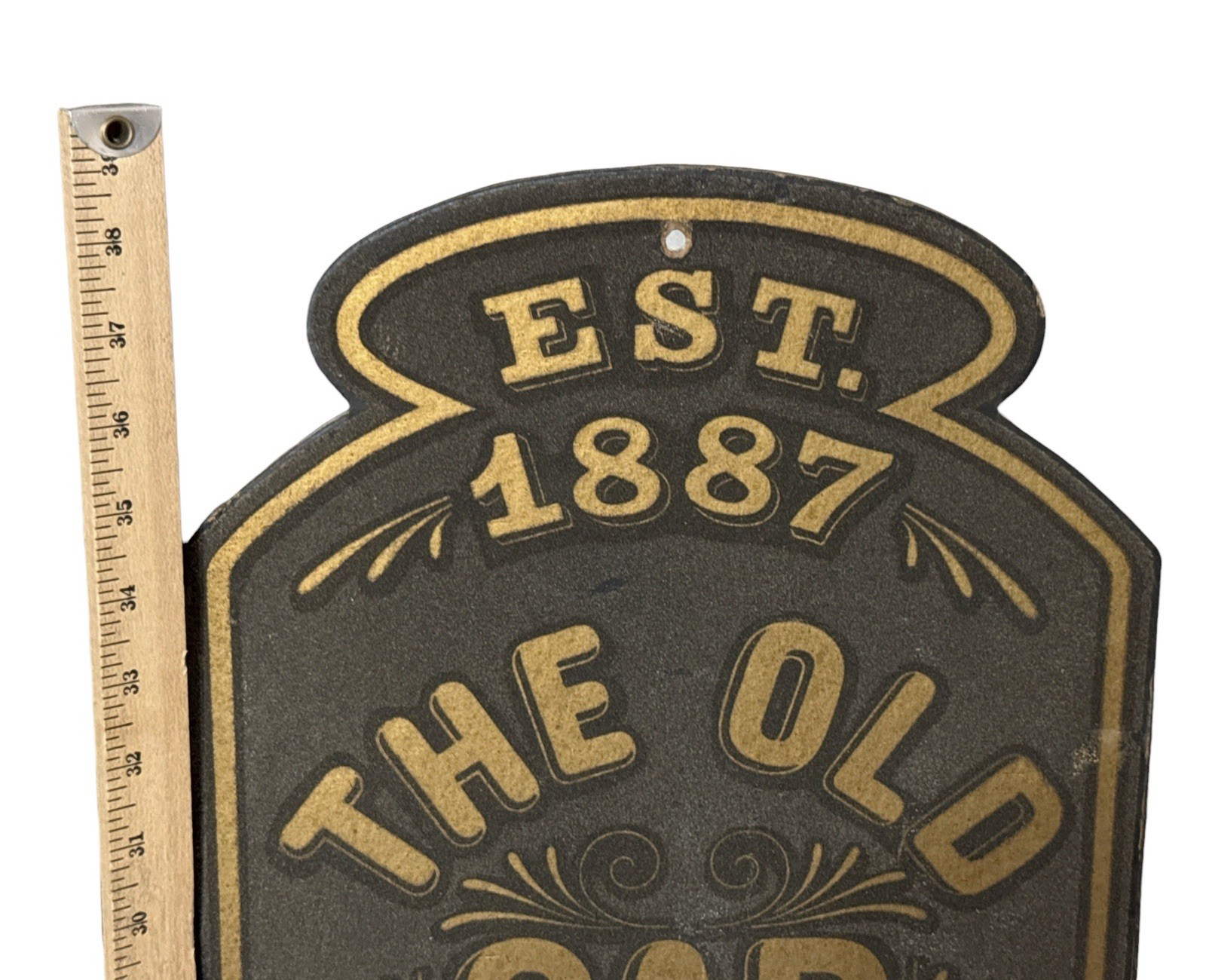 Turn-Of-The-Century Black Sand Smalts Boat/Canoe Rental Sign “THE OLD OAR HOUSE”