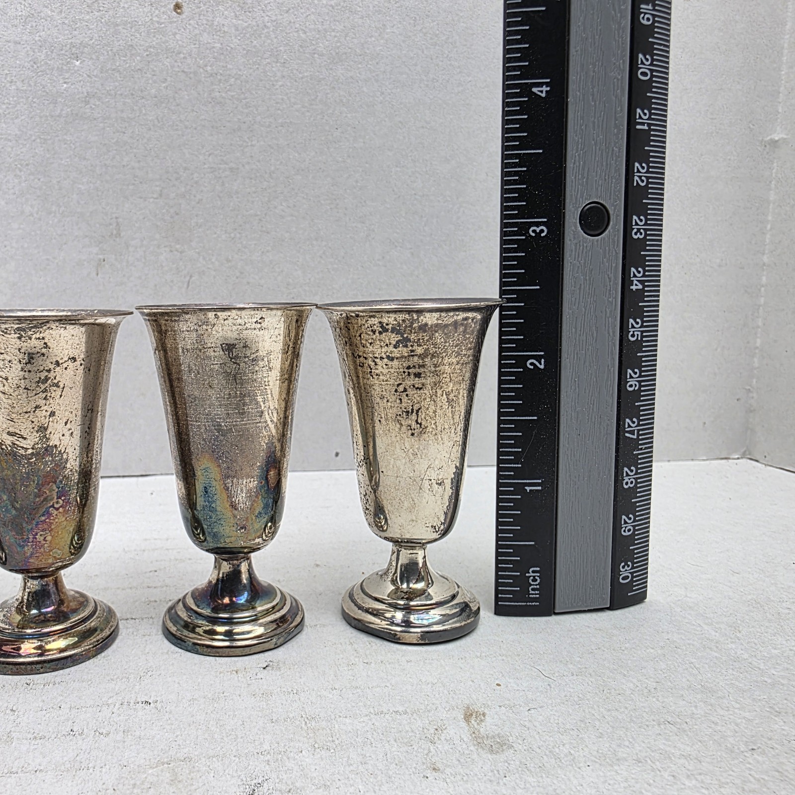 Vintage Frank M. Whiting Sterling Silver Cordial Glasses Set of 6 Shot Cups 100g