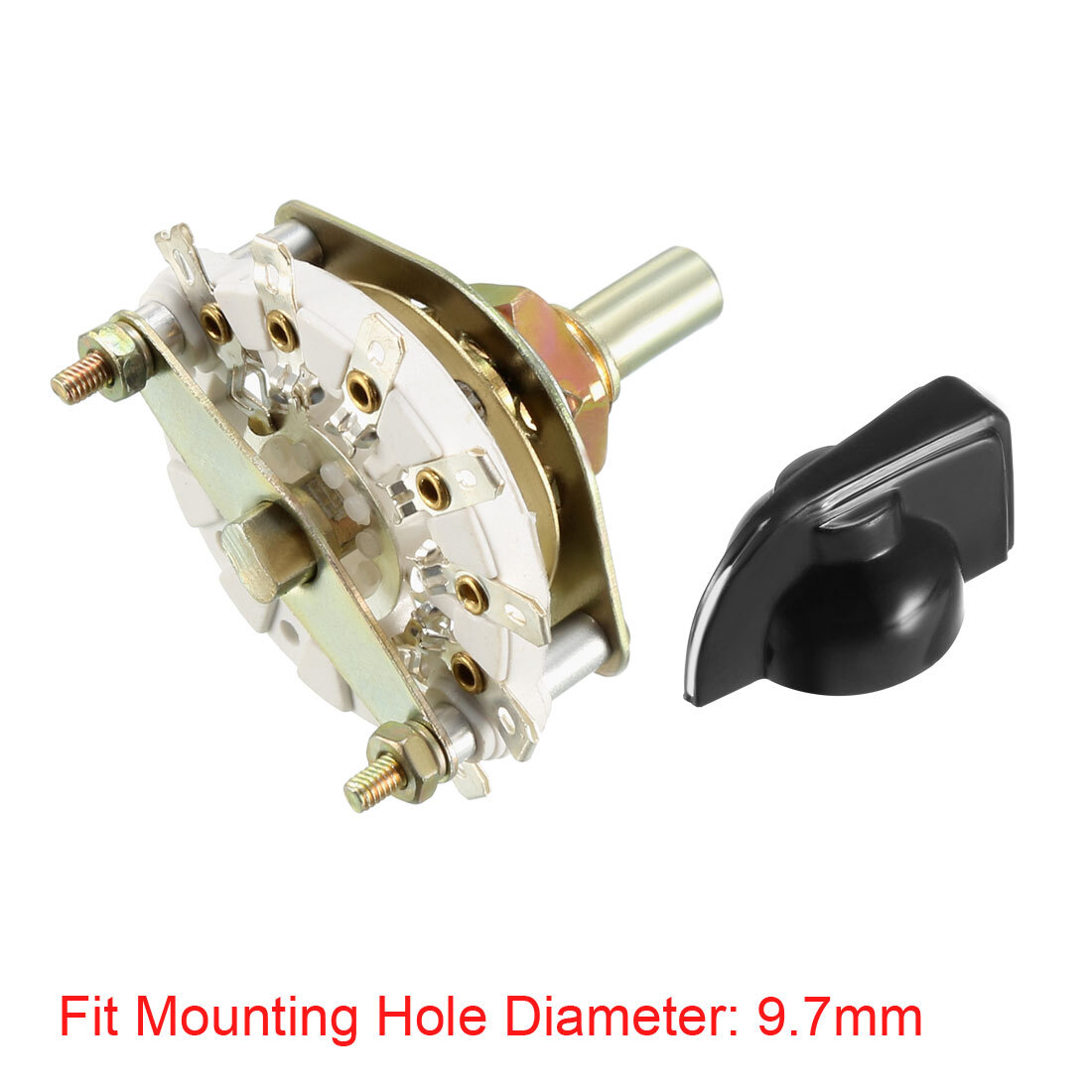 1P6T 1 Pole 6 Position 1-Deck Band Channel Rotary Switch Selector with Knob