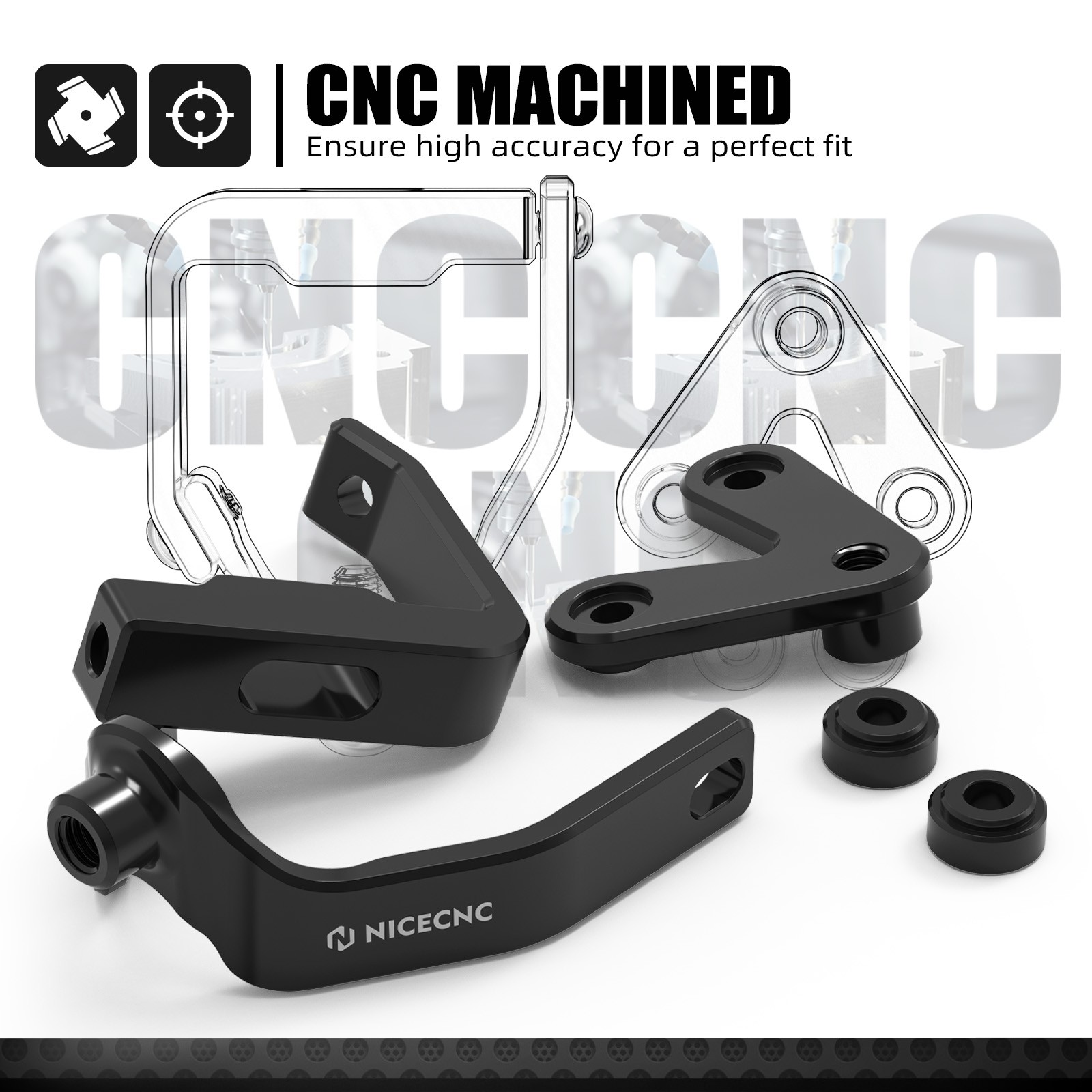 NICECNC Steering Damper Mounting Bracket For KTM 250 350 450 SX-F XC-F 2023-2025