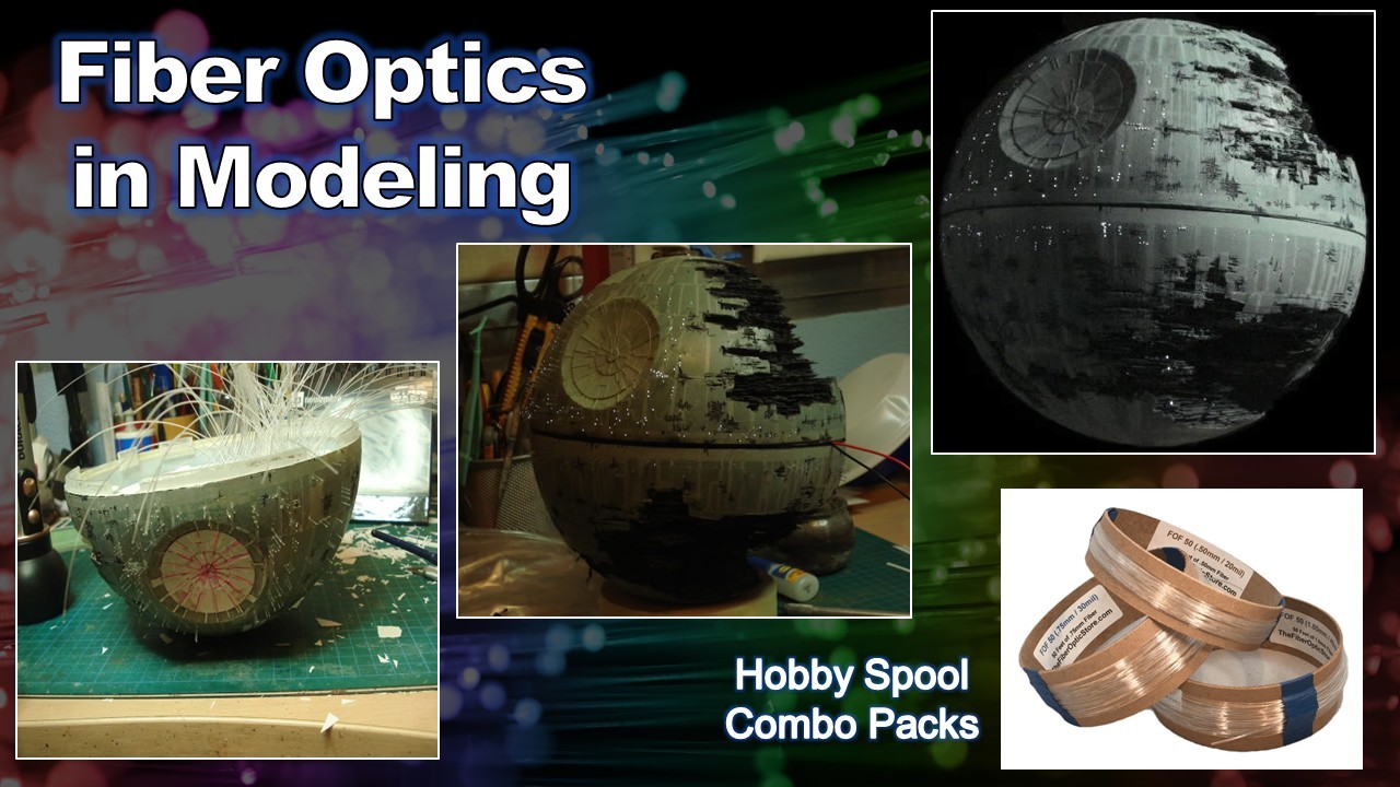 Fiber Optic Lighting Filament-50ft of each thickness: .25mm .50mm .75mm & 1.0mm