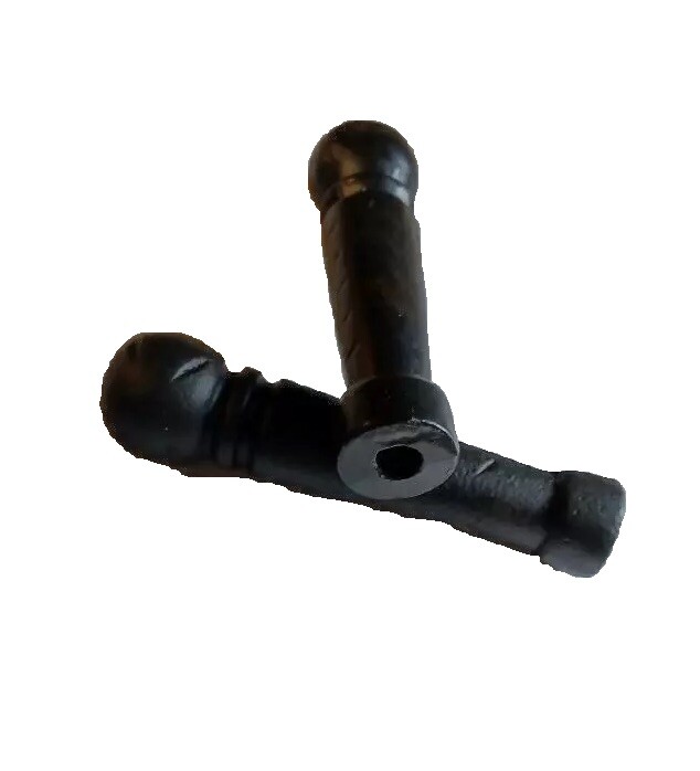 2 Fireplace Replacement handles wood stove tools 4 " long threaded hole black