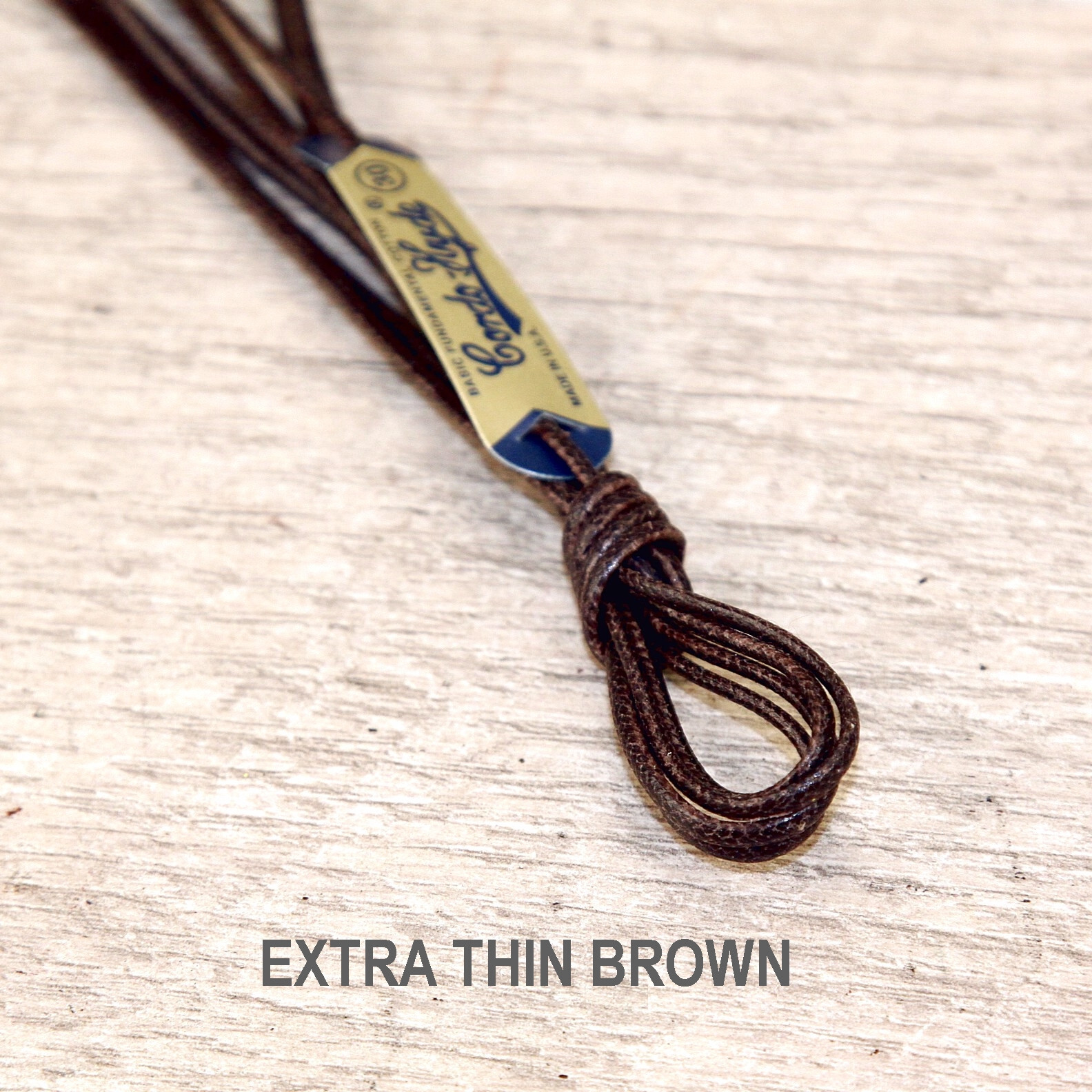 EXTRA THIN BROWN Waxed Cotton SHOELACES Laces (any qty = one ship) Allen Edmonds