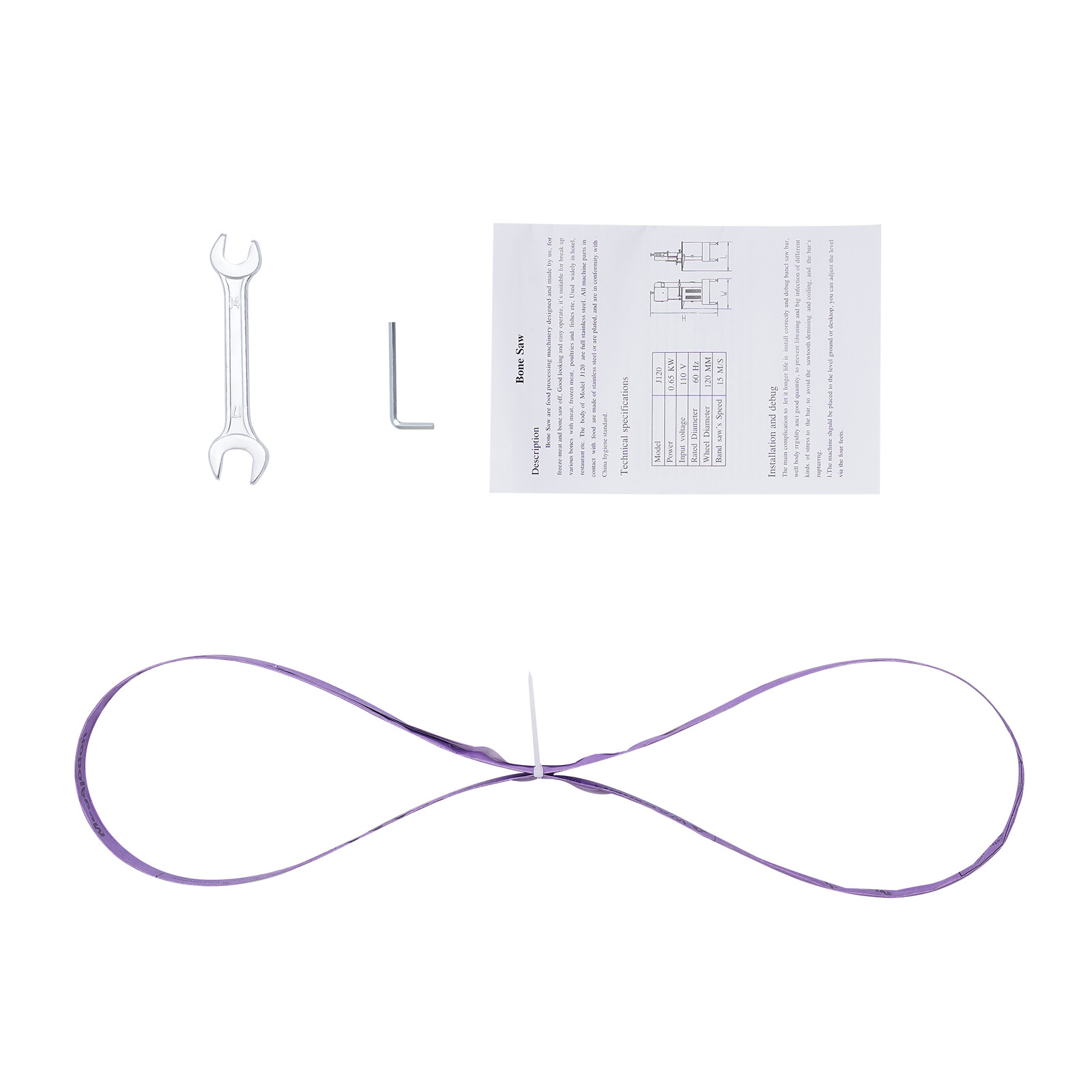 650W Electric Commercial Frozen Meat Bone Saw Butcher Band Saw Cutting Machine