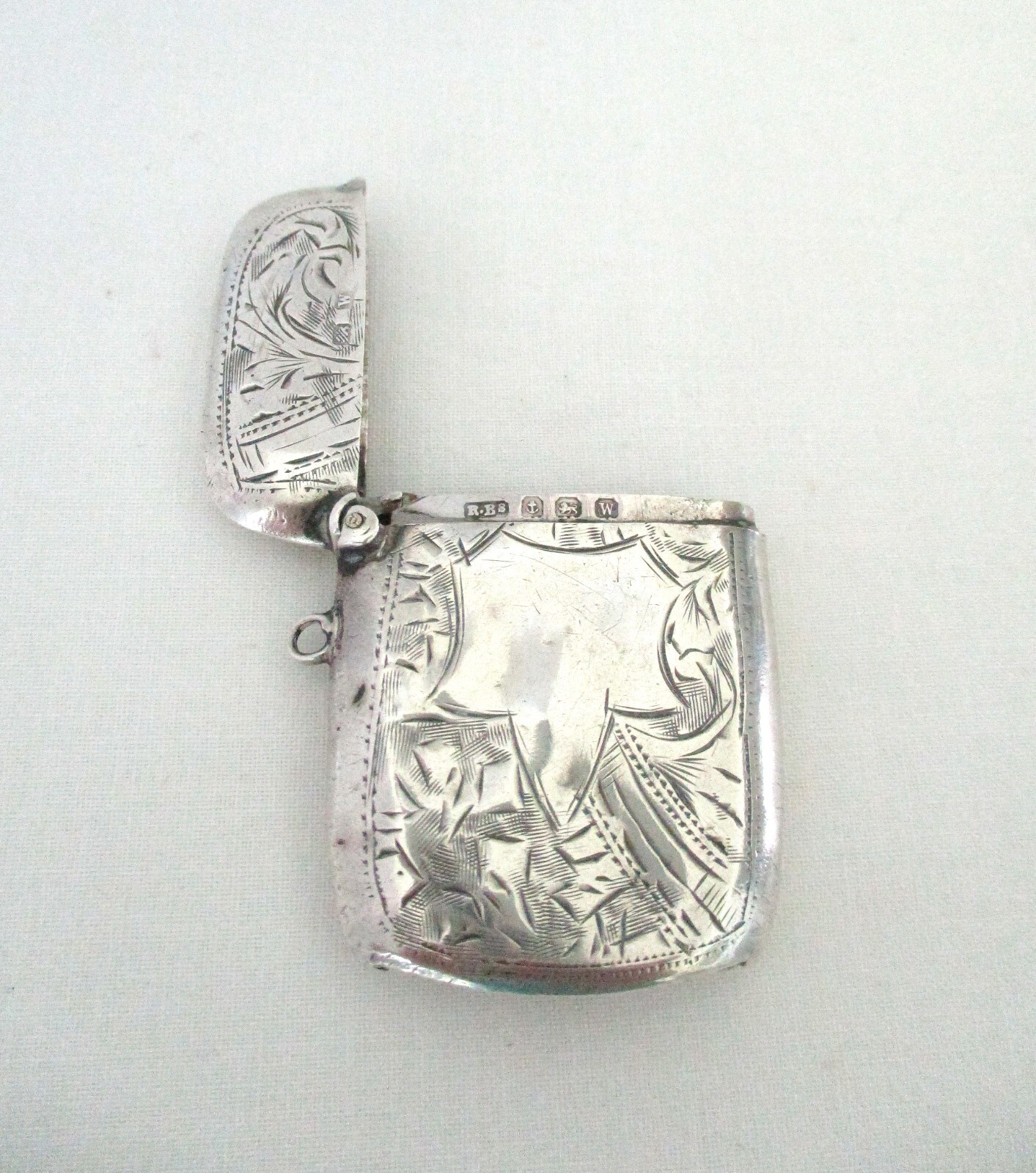 Antique, STERLNG,MATCH SAFE,CHATELAINE, ROLASON Bros, 1871, Birmingham