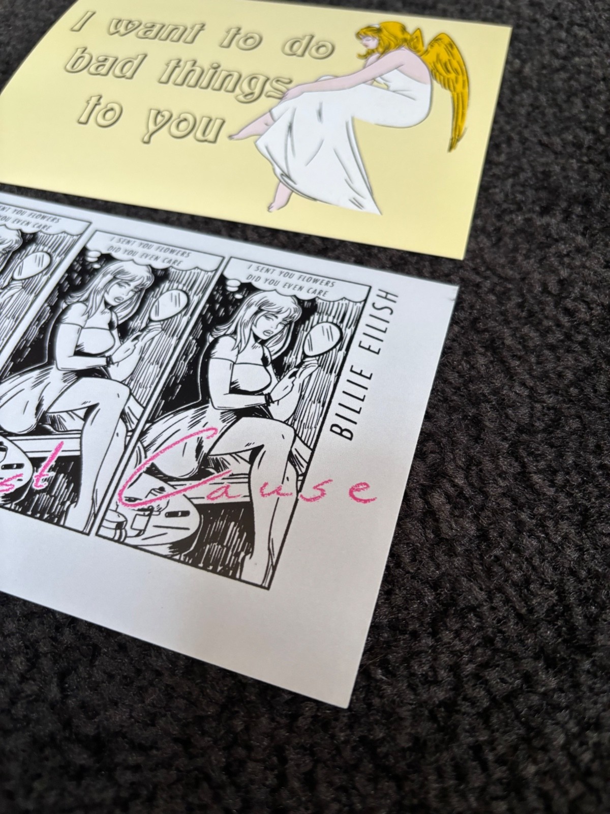 Billie Eilish - SUPER RARE I want to do bad things to you POSTCARD set! MINT!