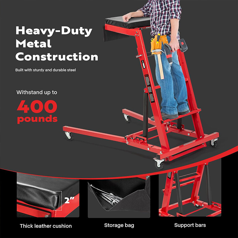 Automotive Topside Creeper 400LBS Adjustable 46"-71" Foldable Engine Creeper