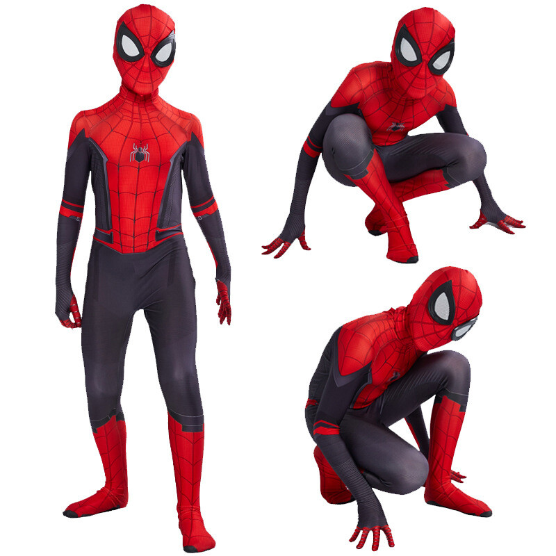 Spiderman Far From Home Cosplay Kids Jumpsuit Boys Spiderman Costumes Suit Mask