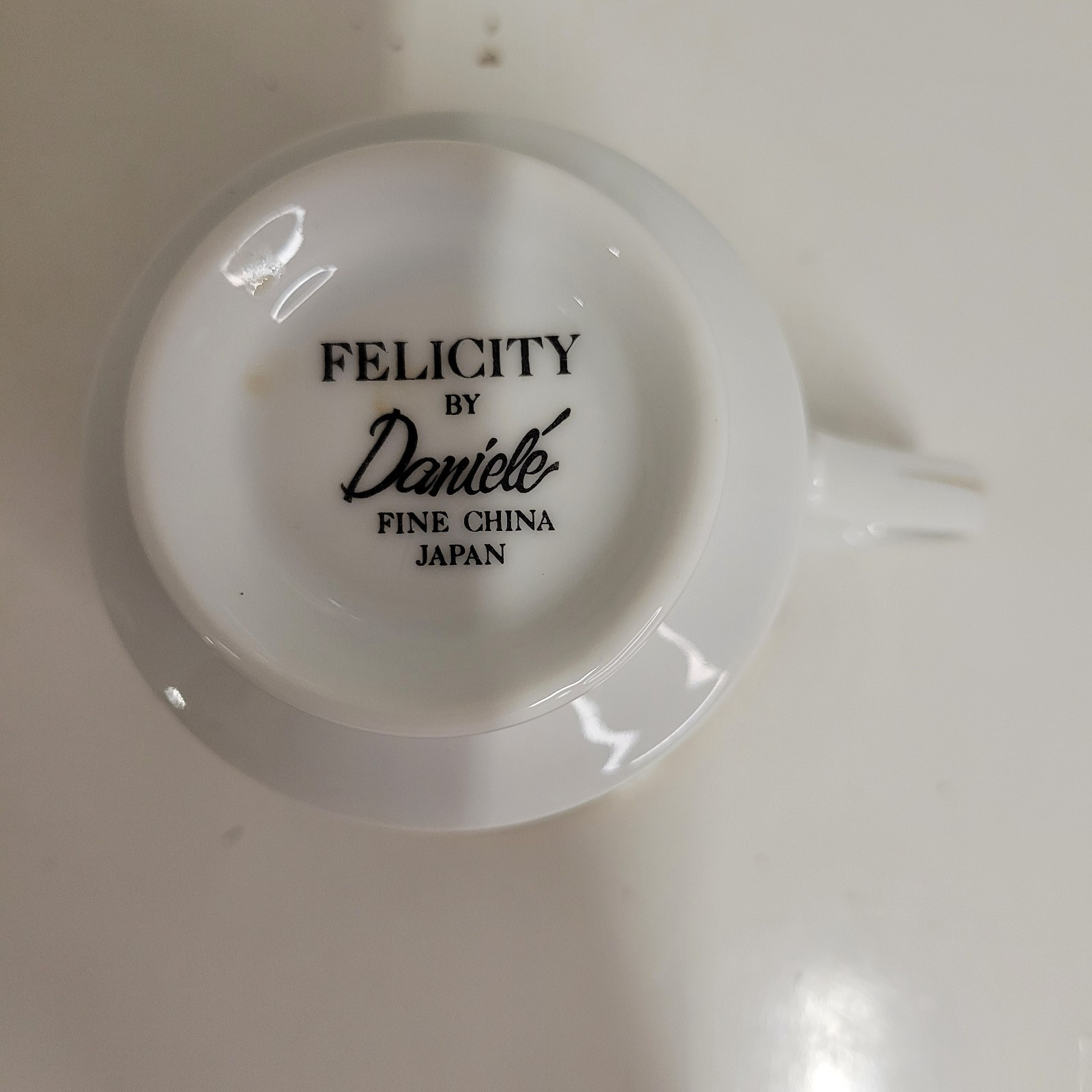 Felicity By Daniele Green & Gold Ring Coffee Tea Cup Fine China Japan
