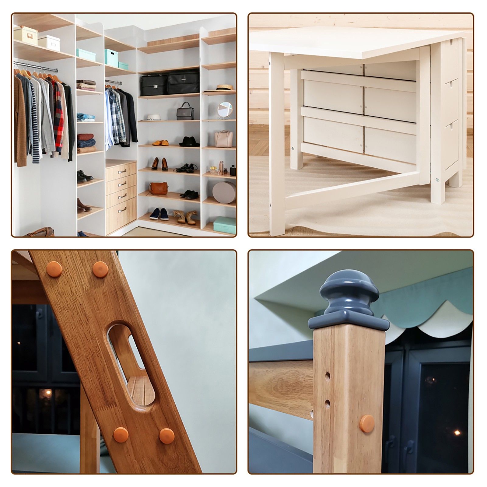 36Pcs 12mm(15/32") Plastic Hole Plugs Panel Flush Type Knockout Black