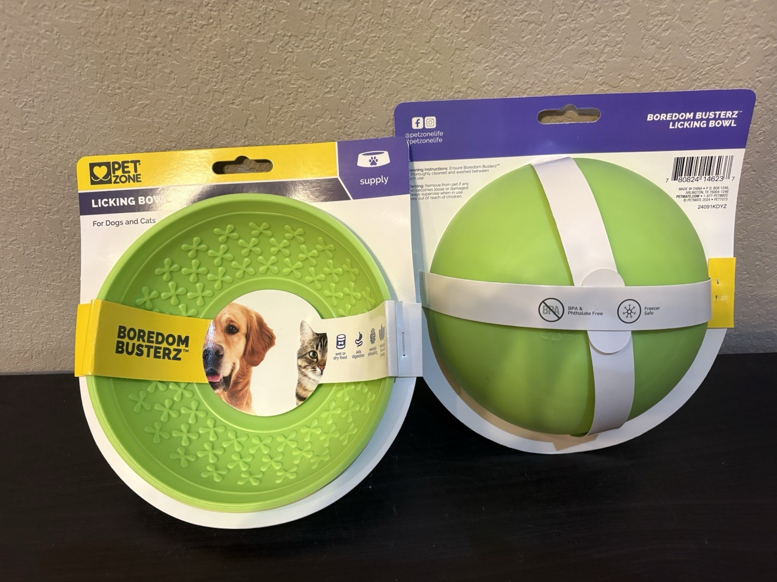 Pet Zone Boredom Busters Bowl||Freezer Safe|6.5"W x 2.75"D||BPA & Phthalate Free