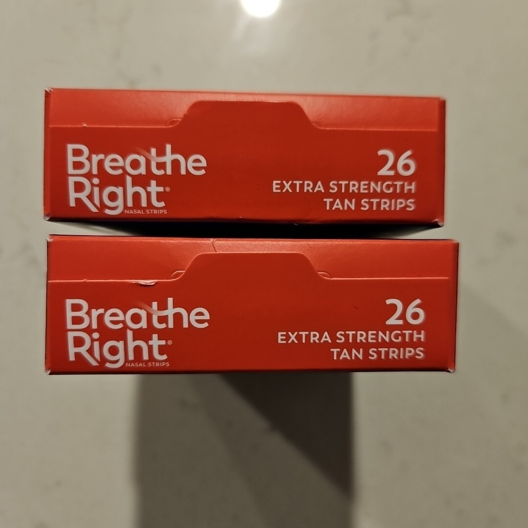 Breathe Right Extra Strength Nasal Strips Tan 26ct X2 Exp 2027+