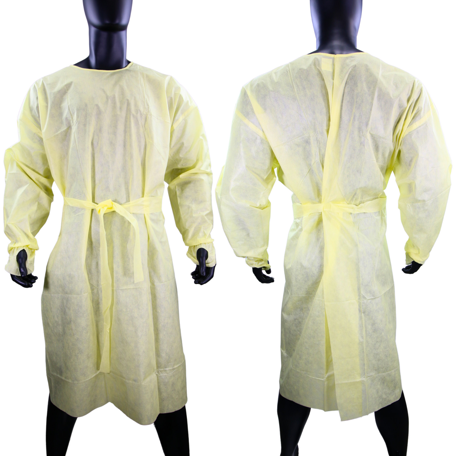 10 Pack Level 2 Disposable Medical Gown Yellow Isolation Gown Hospital Dental