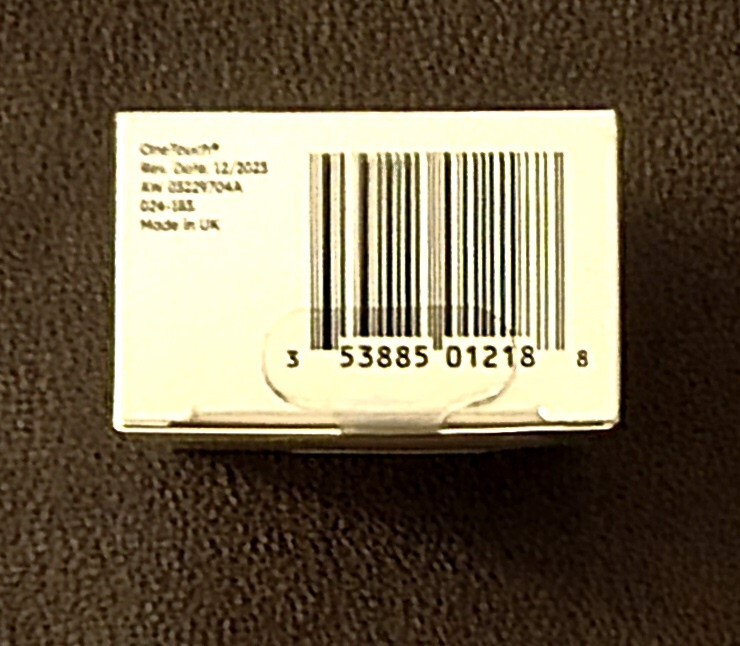 One Touch Verio Glucose Test Strips X 30 Strips - Exp. 08/2026