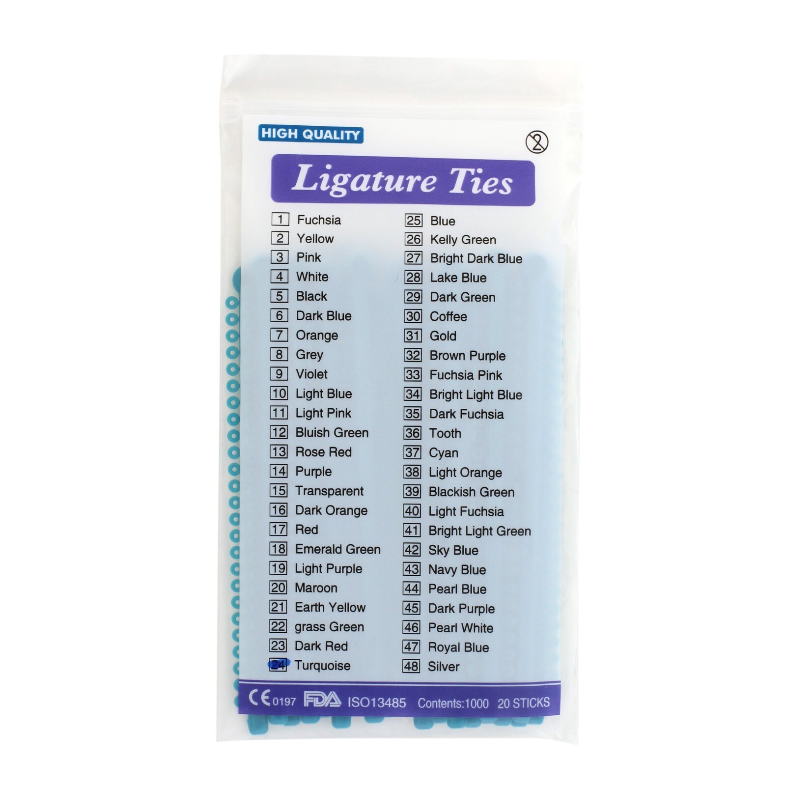 1000pcs Dental Ligature Ties Braces Rubber Bands Orthodontic Elastic 11 Colors