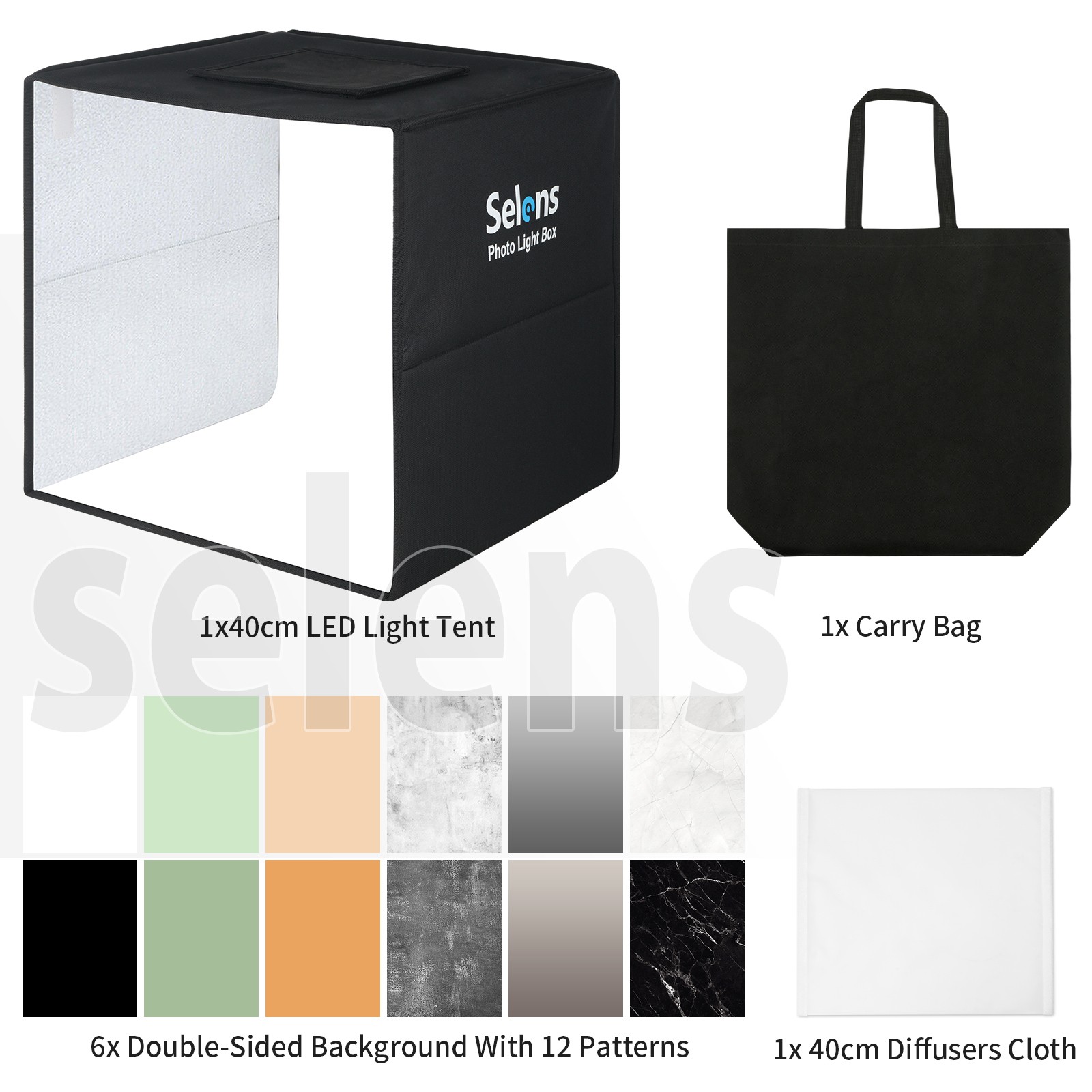 16" Portable Large 144 LED Photo Light Box Tent Studio Photography Shooting Kit