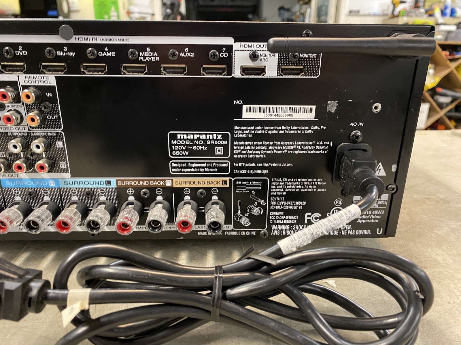 Marantz SR5009 7.2 Channel Home Theater 4K Bluetooth Receive -TESTED - NO REMOTE