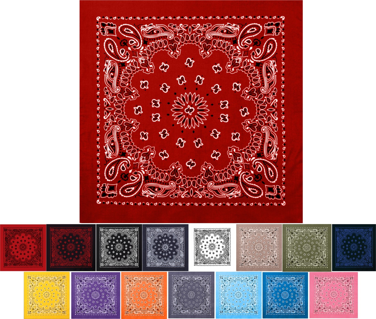 Rothco Jumbo Trainmen Paisley Bandana Cotton Extra Large Headwrap Face Cover 27"