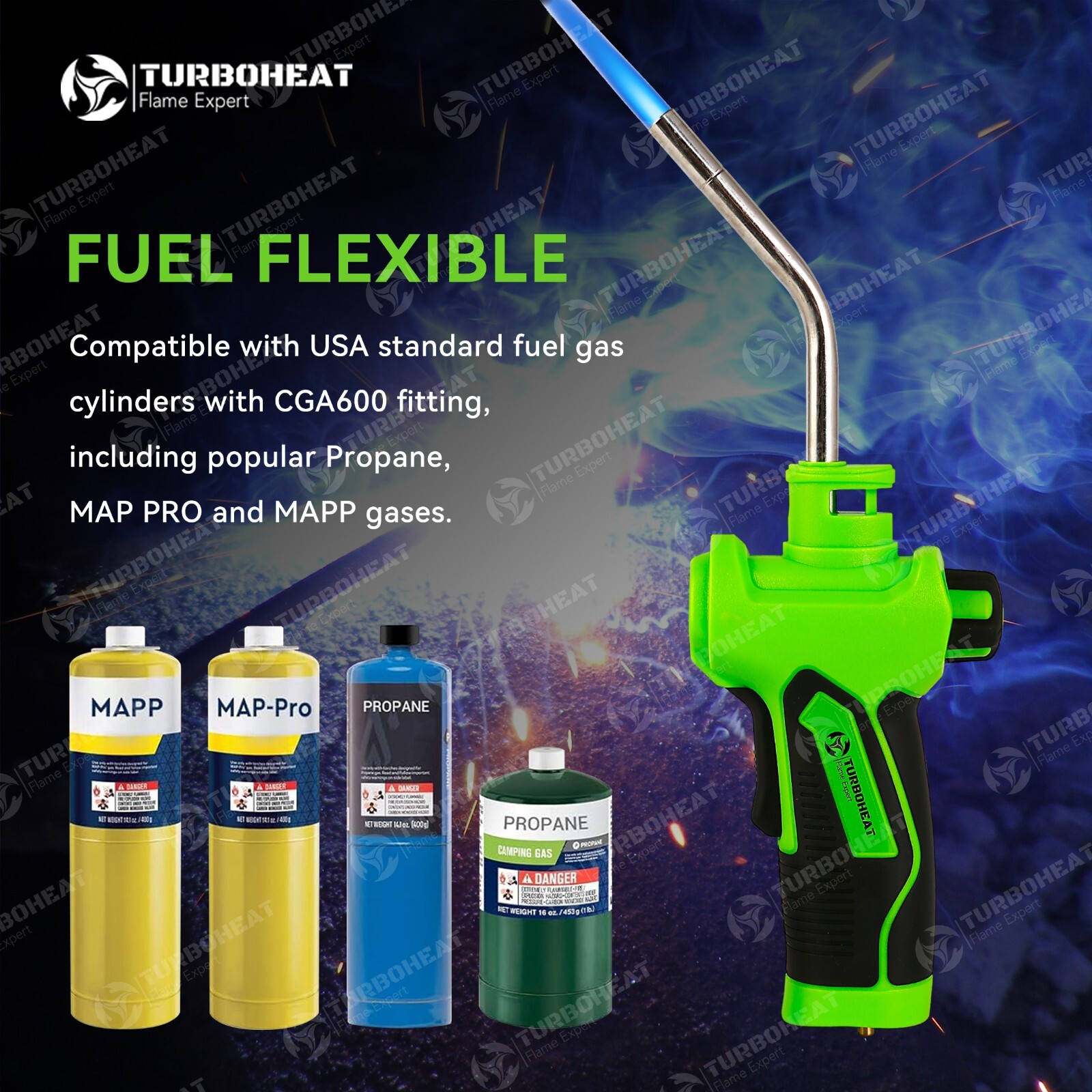 Propane Torch Trigger Start Propane Torch Head with Igniter All-Purpose MAPP Gas