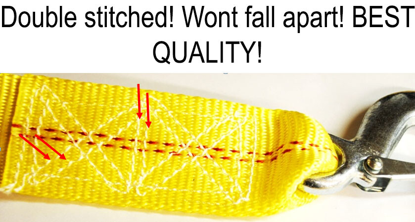 Heavy Duty Tow Boat Trailer Winch Strap with Snap Hook 2" x 20' 10,000 lbs Rope