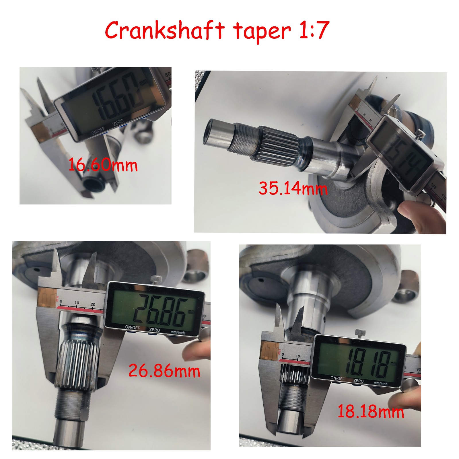 Crankshaft Assy Taper: 1:7 For Hisun 550 ATV UTV Massimo Bennche QLINK Supermach