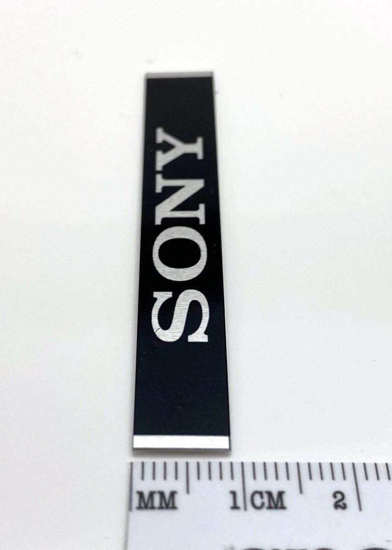 Sony Name Plate Badge Custom Made Aluminum Fits Sony Television
