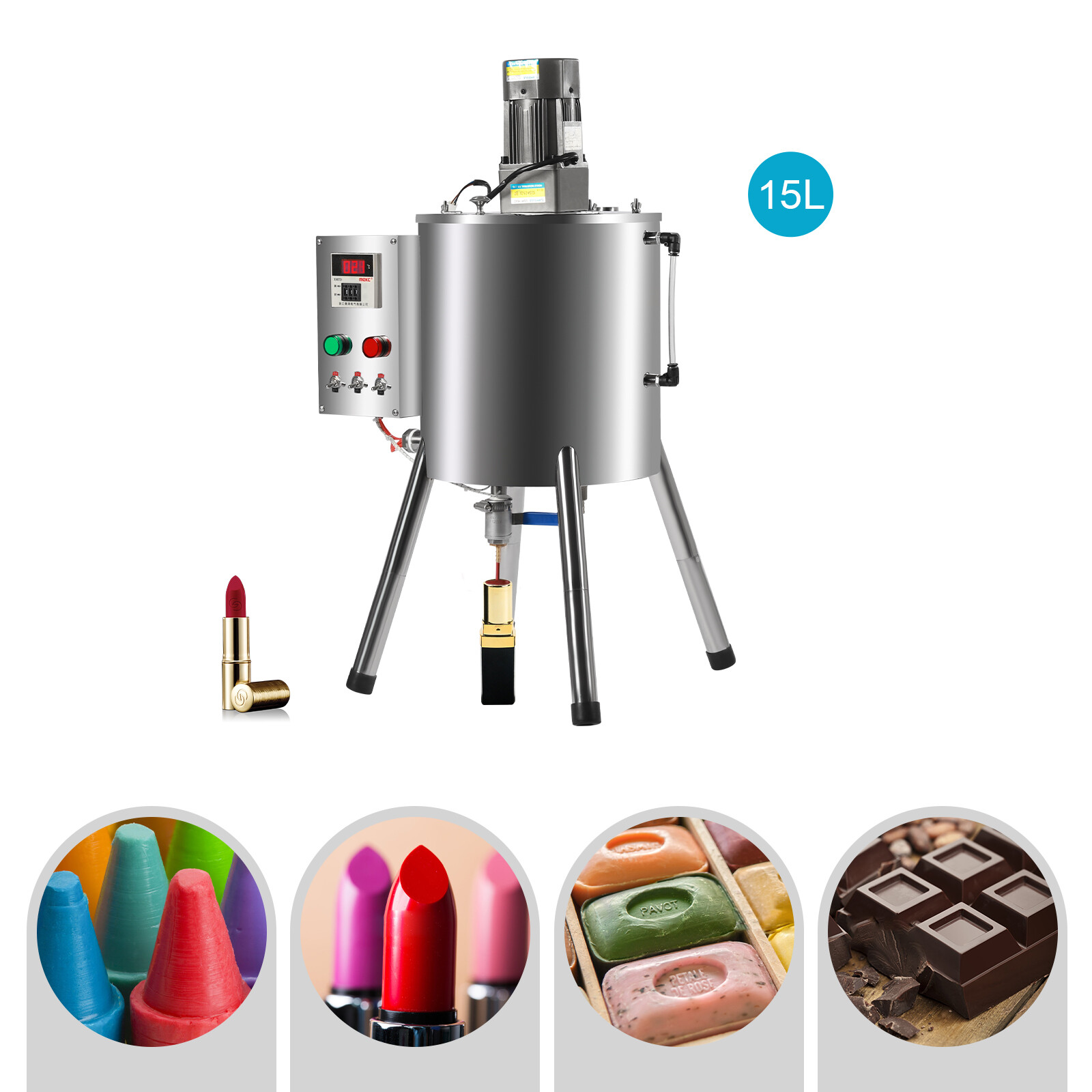 YK-15L Heating Mixing Filling Machine Stirring Tank Liquid Paste Lipstick Filler