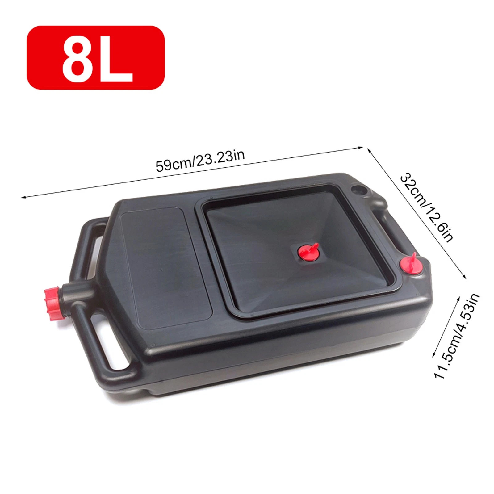 8.5 Quart (8 Liter) Oil Drain Pan Portable Low Profile Surface Oil Change Waste