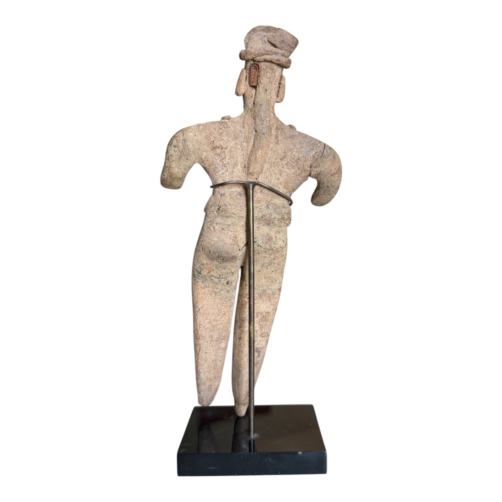 Antique Pre-Columbian Colima Pottery Flat Slab Figure