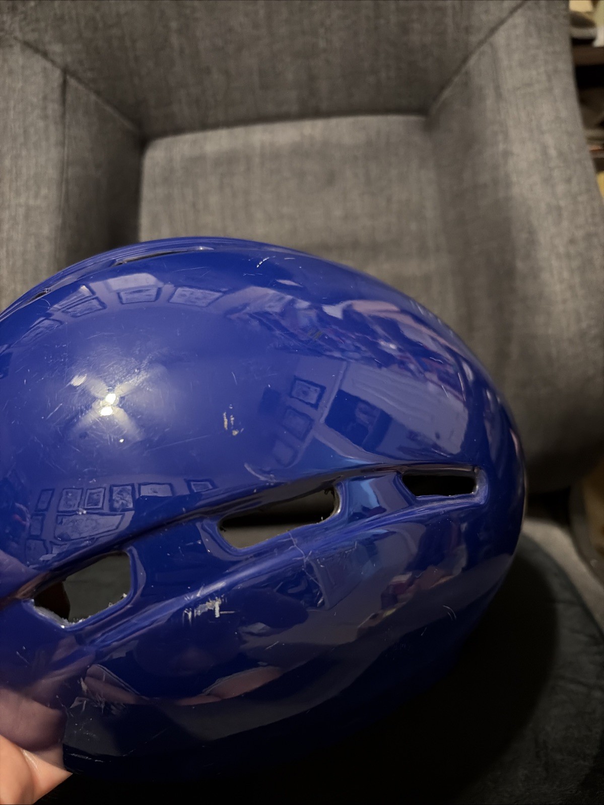 Rare Carson Kelly Chicago Cubs Used Cubs Catching Helmet Skull Cap