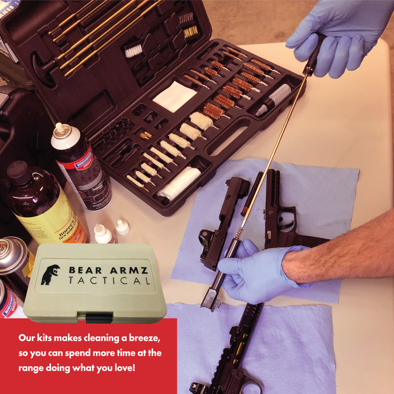 Handgun Cleaning Kit for Pistols Revolvers .22 38 9mm 357 40 45 | 1200+ Sold