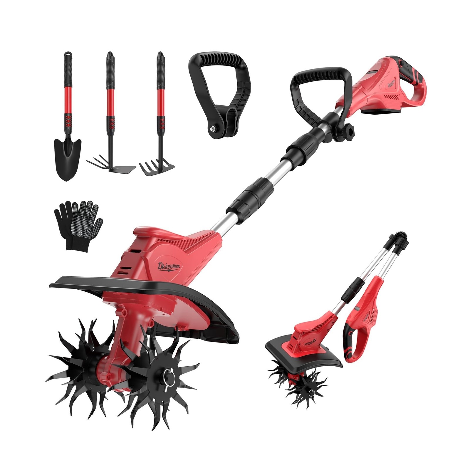 Cordless Tiller Cultivator Compatible with Milwaukee 18V Battery(Tool Only), ...