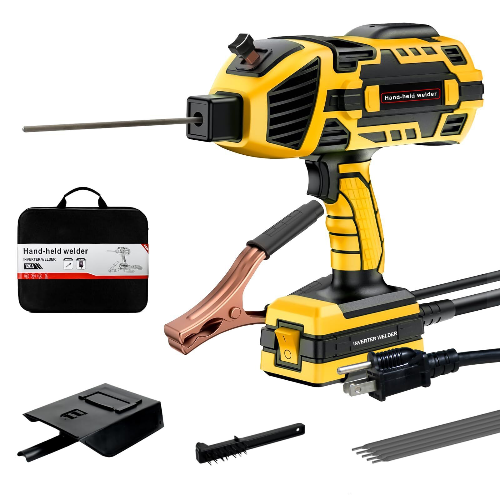 YesRight 120A Portable ARC Welder Gun, 110V Handheld Welding Kit