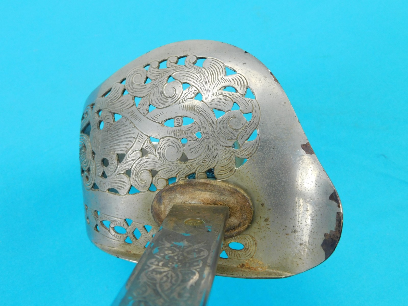 Antique British English WW1 Model 1897 Officer's Sword w/ Scabbard